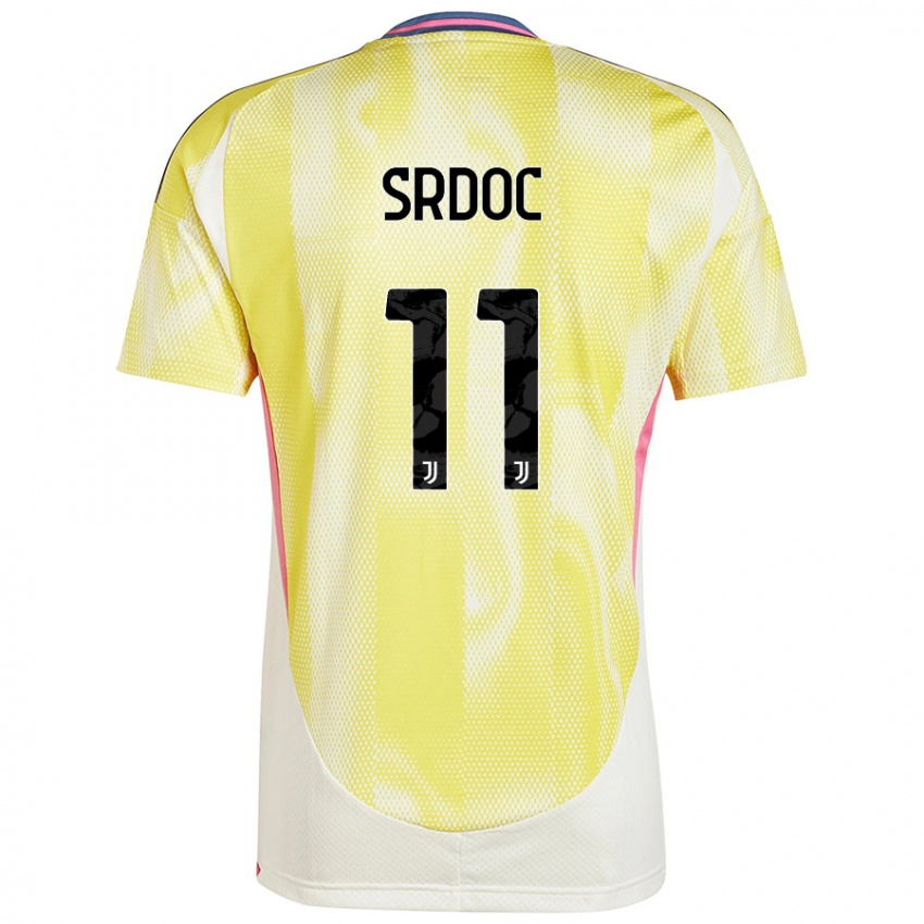 Kinder Ivano Srdoc #11 Solargelb Auswärtstrikot Trikot 2024/25 T-Shirt Österreich