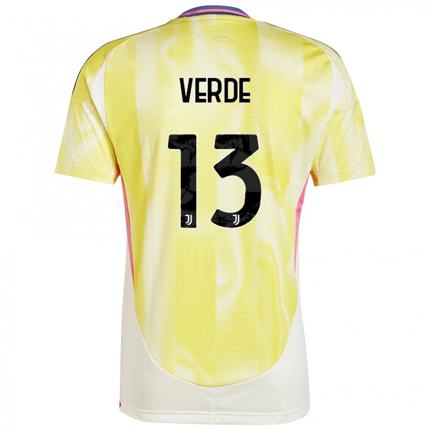 Kinder Francesco Verde #13 Solargelb Auswärtstrikot Trikot 2024/25 T-Shirt Österreich