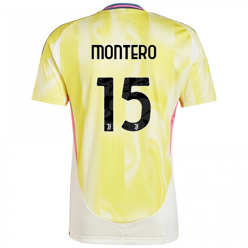 Kinder Alfonso Montero #15 Solargelb Auswärtstrikot Trikot 2024/25 T-Shirt Österreich