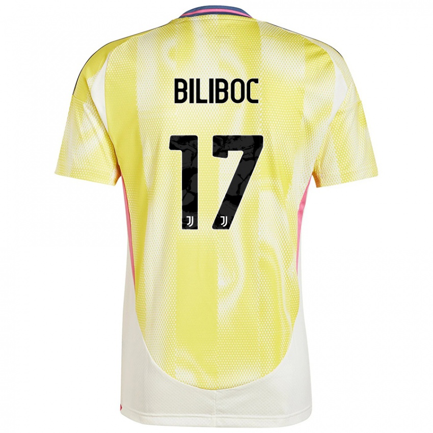 Kinder Lorenzo Biliboc #17 Solargelb Auswärtstrikot Trikot 2024/25 T-Shirt Österreich