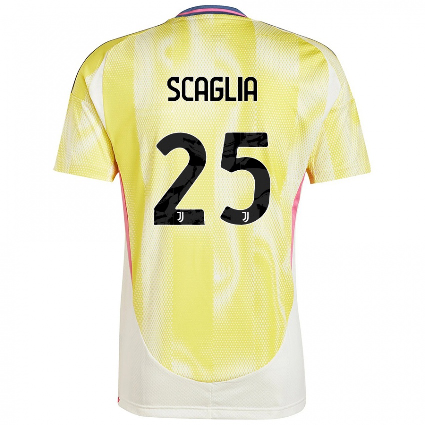 Kinder Simone Scaglia #25 Solargelb Auswärtstrikot Trikot 2024/25 T-Shirt Österreich