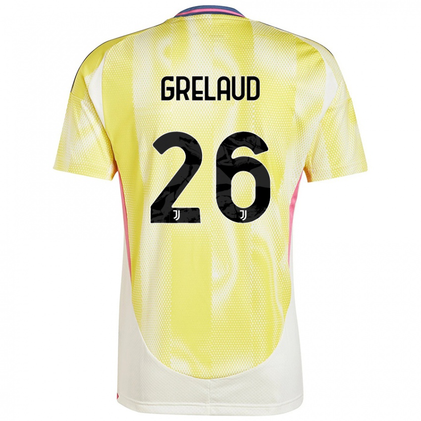 Kinder Josue Grelaud #26 Solargelb Auswärtstrikot Trikot 2024/25 T-Shirt Österreich