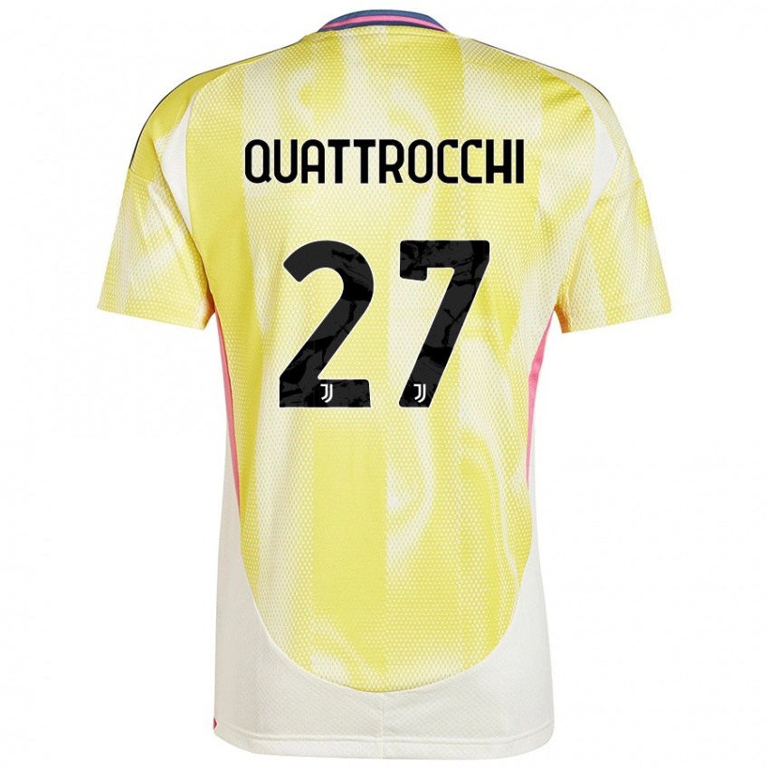 Kinder Juan Ignacio Quattrocchi #27 Solargelb Auswärtstrikot Trikot 2024/25 T-Shirt Österreich