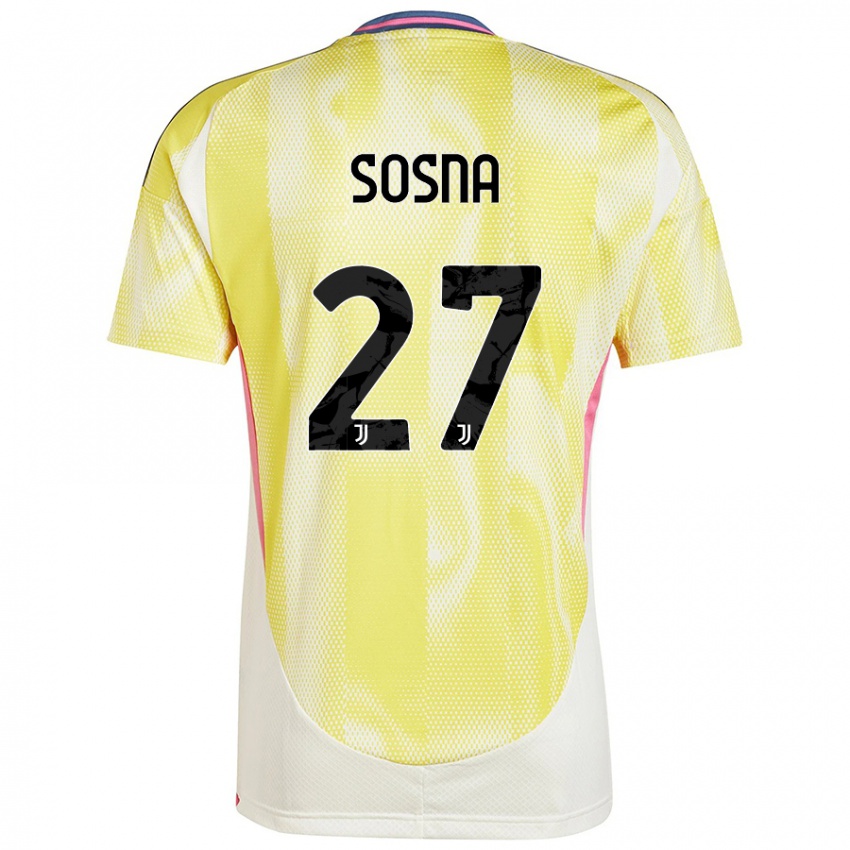 Kinder Adam Sosna #27 Solargelb Auswärtstrikot Trikot 2024/25 T-Shirt Österreich