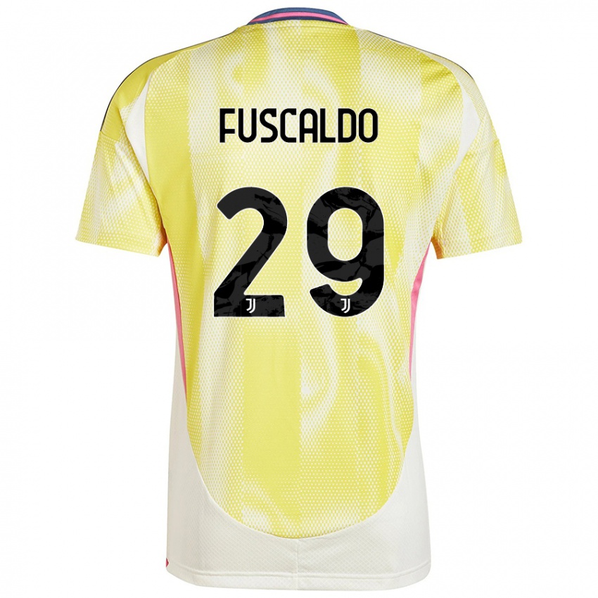 Kinder Matteo Fuscaldo #29 Solargelb Auswärtstrikot Trikot 2024/25 T-Shirt Österreich