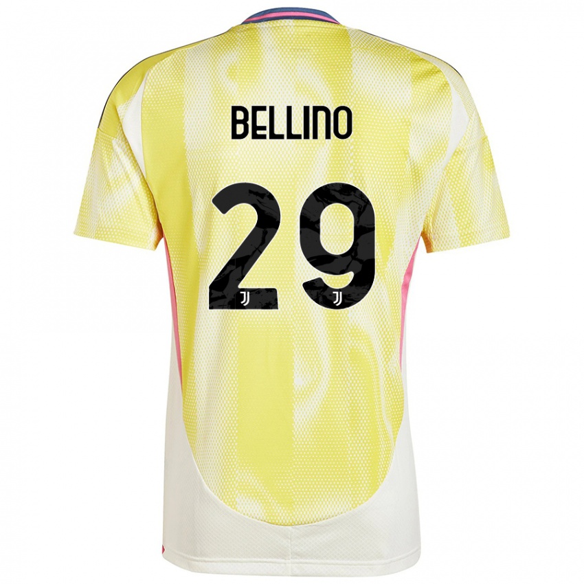 Kinder Filippo Bellino #29 Solargelb Auswärtstrikot Trikot 2024/25 T-Shirt Österreich