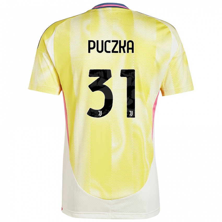 Kinder David Puczka #31 Solargelb Auswärtstrikot Trikot 2024/25 T-Shirt Österreich