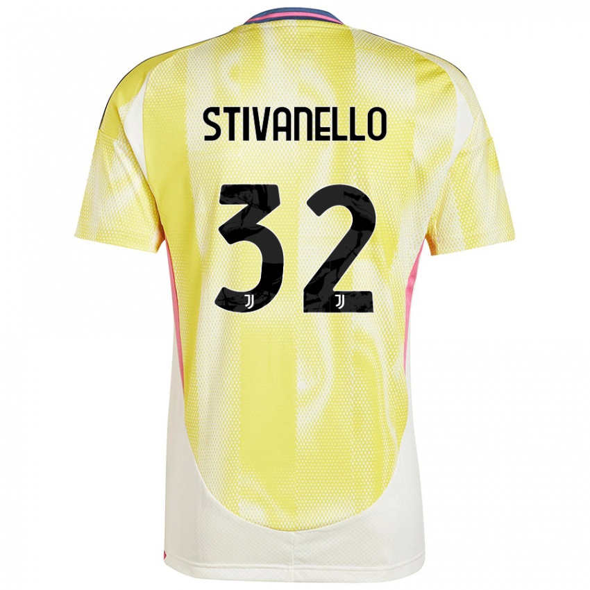 Kinder Riccardo Stivanello #32 Solargelb Auswärtstrikot Trikot 2024/25 T-Shirt Österreich