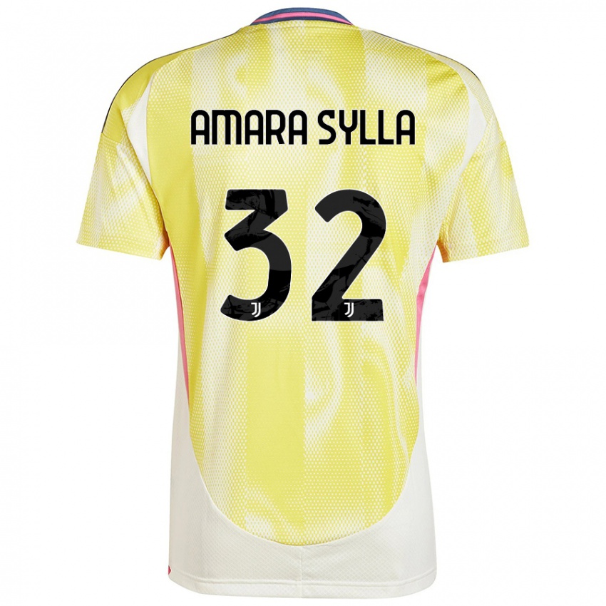 Kinder Idris Amara Sylla #32 Solargelb Auswärtstrikot Trikot 2024/25 T-Shirt Österreich