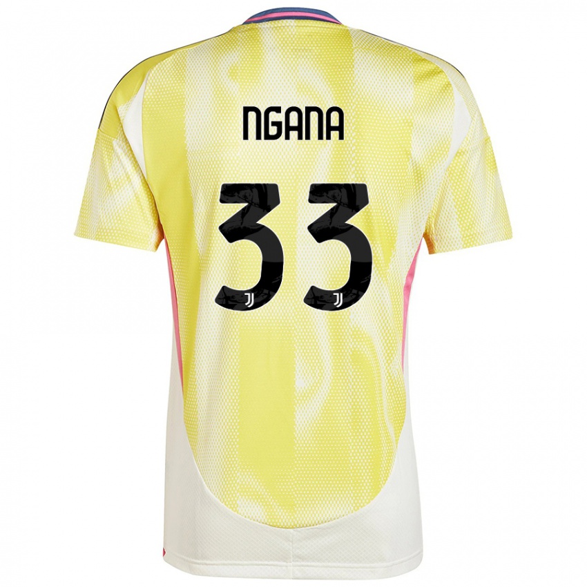 Kinder Valdes Ngana #33 Solargelb Auswärtstrikot Trikot 2024/25 T-Shirt Österreich