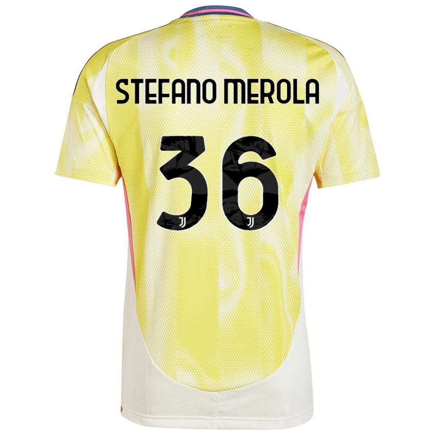 Kinder Antonio Stefano Merola #36 Solargelb Auswärtstrikot Trikot 2024/25 T-Shirt Österreich