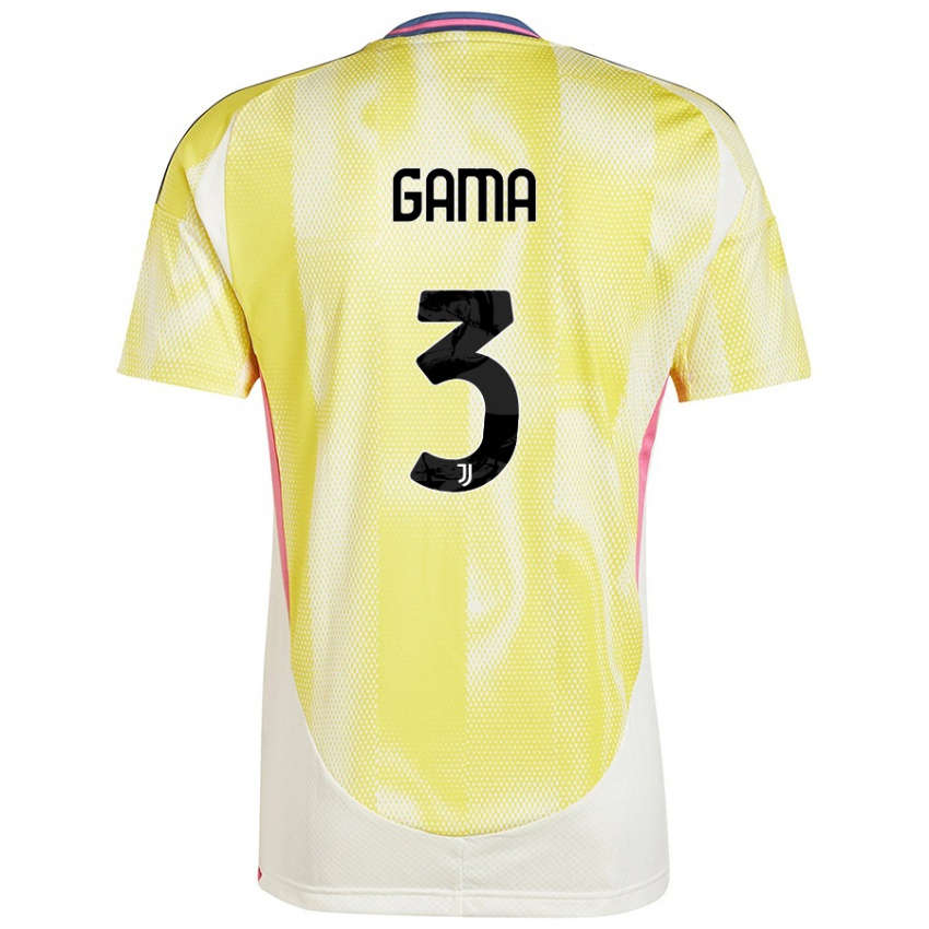 Kinder Sara Gama #3 Solargelb Auswärtstrikot Trikot 2024/25 T-Shirt Österreich