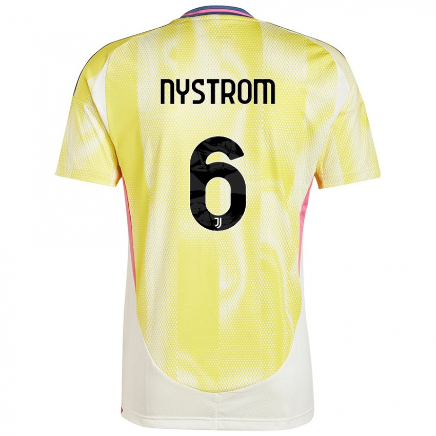 Kinder Paulina Nyström #6 Solargelb Auswärtstrikot Trikot 2024/25 T-Shirt Österreich