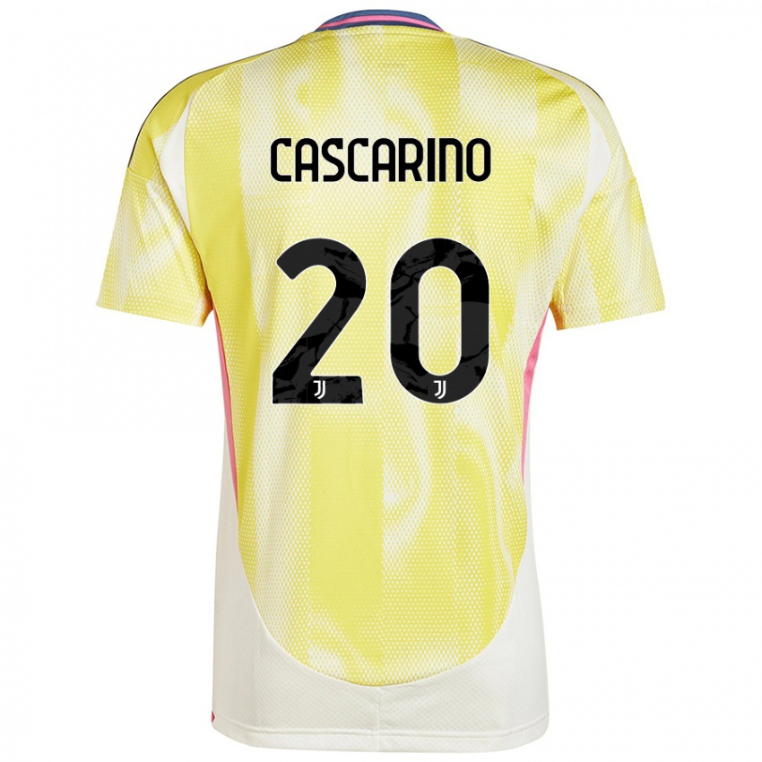 Kinder Estelle Cascarino #20 Solargelb Auswärtstrikot Trikot 2024/25 T-Shirt Österreich