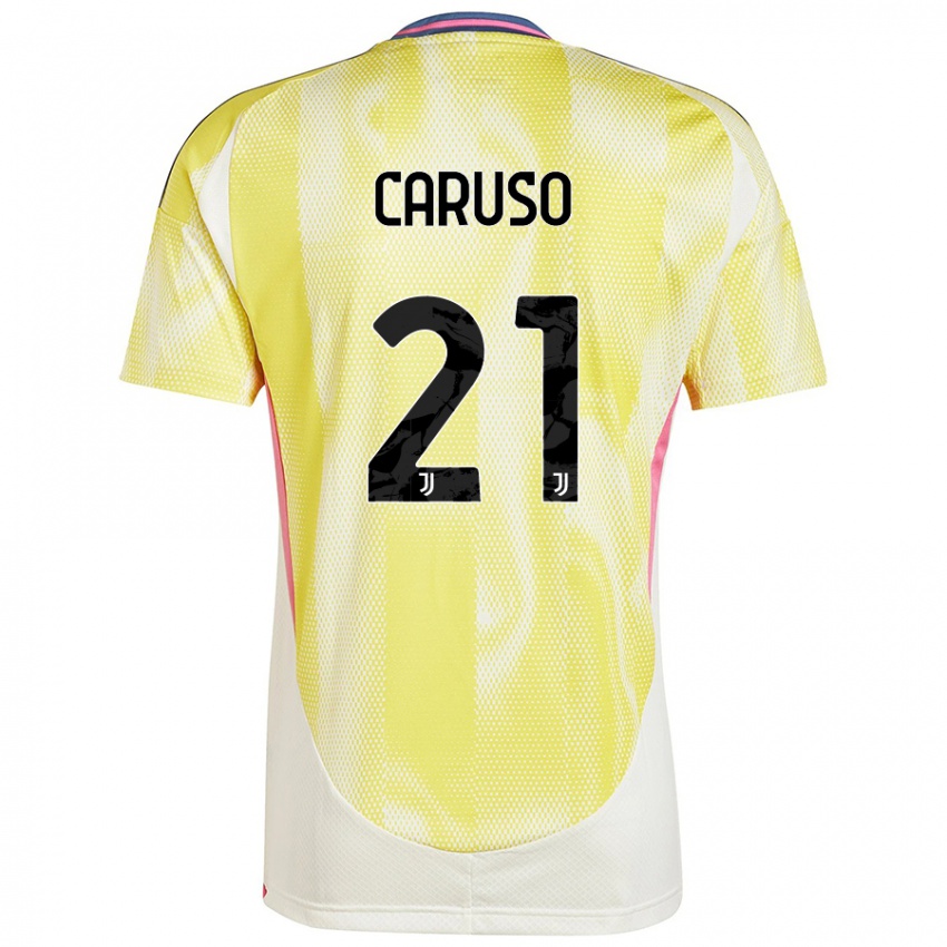 Kinder Arianna Caruso #21 Solargelb Auswärtstrikot Trikot 2024/25 T-Shirt Österreich