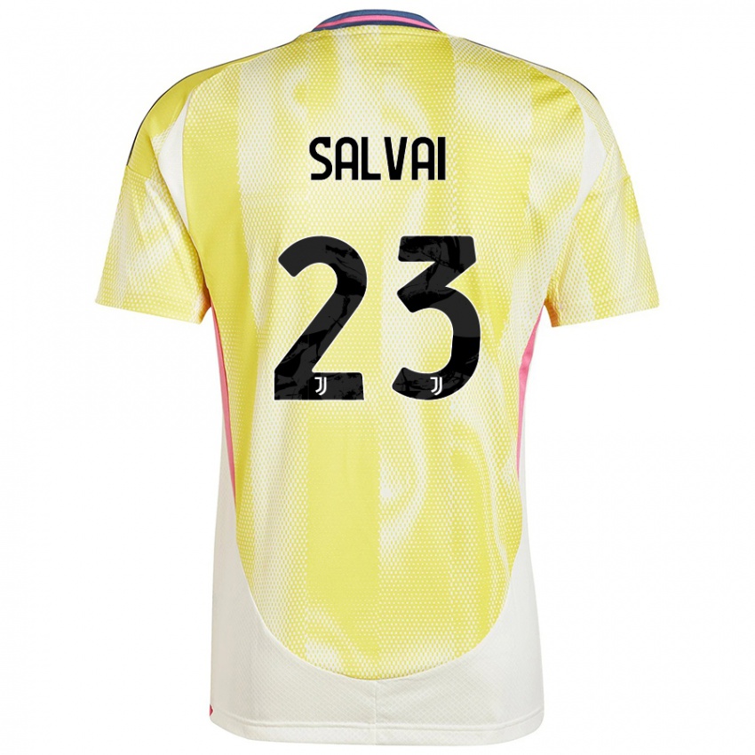 Kinder Cecilia Salvai #23 Solargelb Auswärtstrikot Trikot 2024/25 T-Shirt Österreich