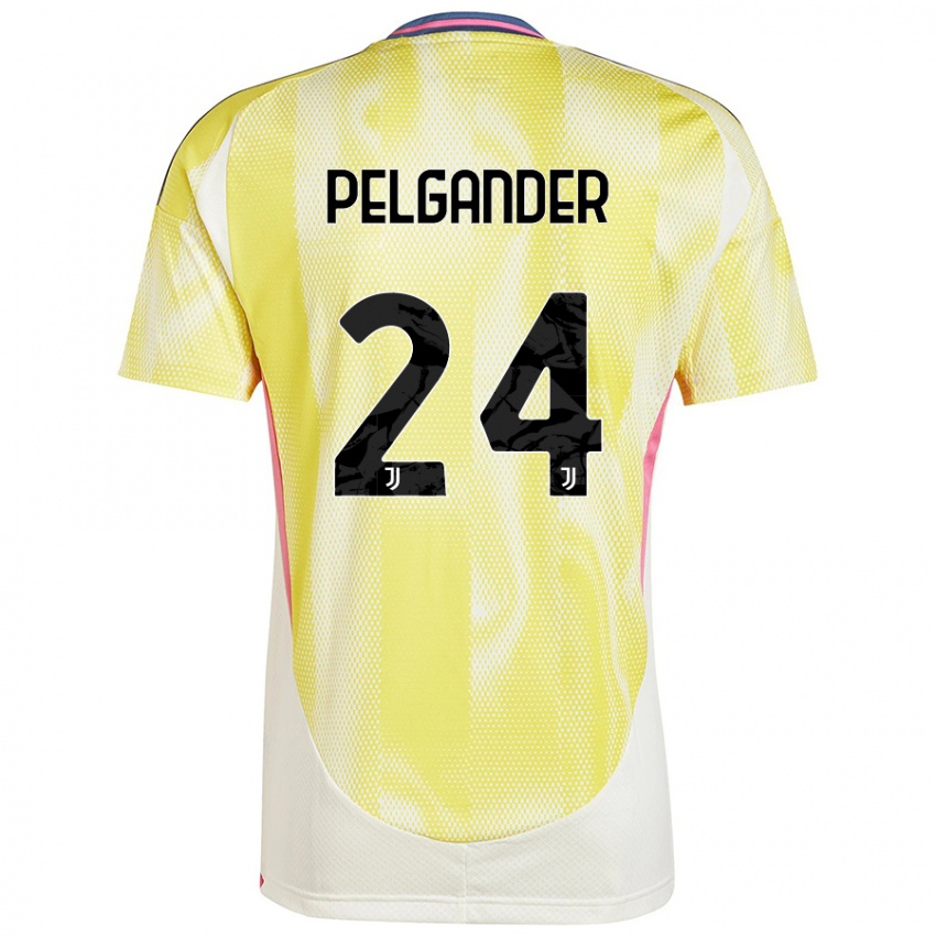 Kinder Elsa Pelgander #24 Solargelb Auswärtstrikot Trikot 2024/25 T-Shirt Österreich