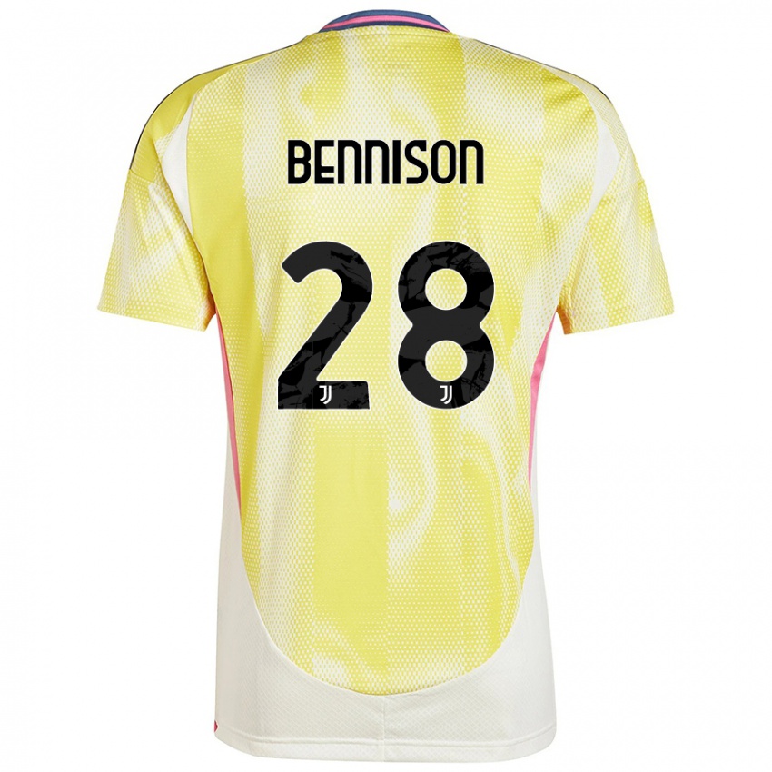 Kinder Hanna Bennison #28 Solargelb Auswärtstrikot Trikot 2024/25 T-Shirt Österreich