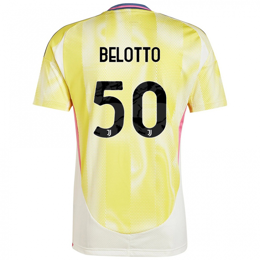 Kinder Soledad Belotto #50 Solargelb Auswärtstrikot Trikot 2024/25 T-Shirt Österreich