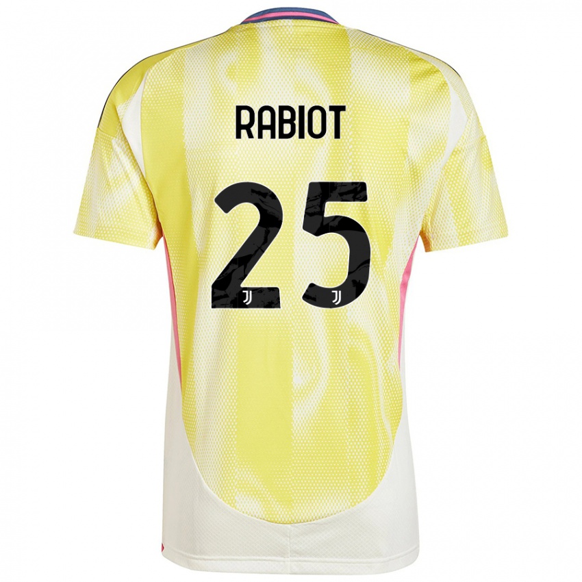 Kinder Adrien Rabiot #25 Solargelb Auswärtstrikot Trikot 2024/25 T-Shirt Österreich