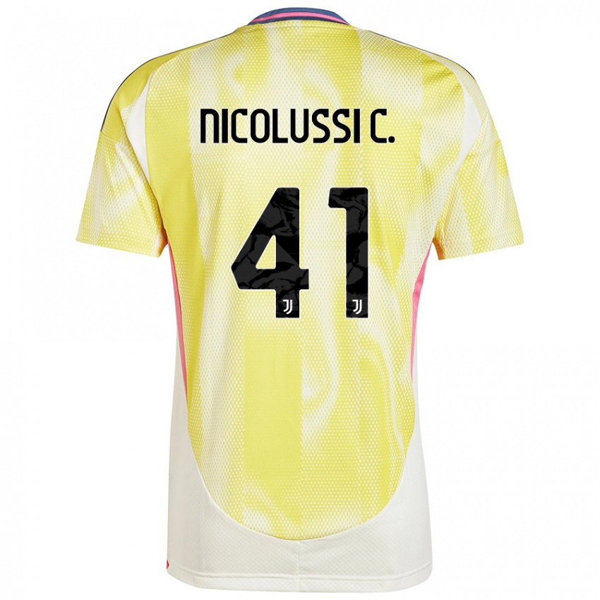 Kinder Hans Nicolussi Caviglia #41 Solargelb Auswärtstrikot Trikot 2024/25 T-Shirt Österreich