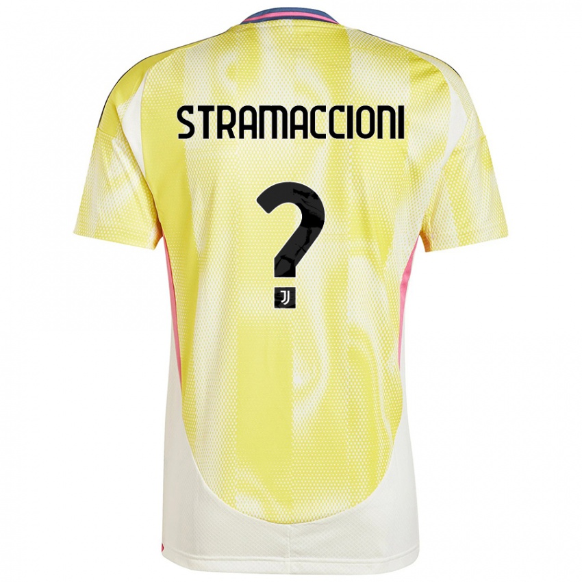 Kinder Diego Stramaccioni #0 Solargelb Auswärtstrikot Trikot 2024/25 T-Shirt Österreich