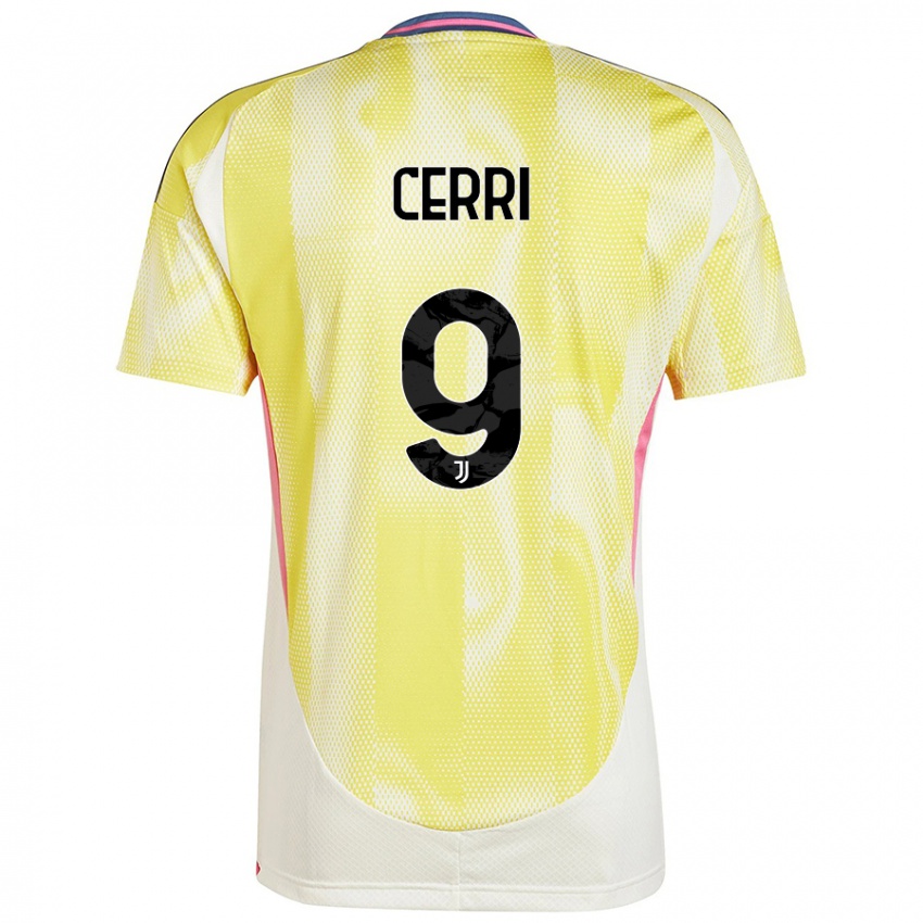 Kinder Leonardo Cerri #9 Solargelb Auswärtstrikot Trikot 2024/25 T-Shirt Österreich