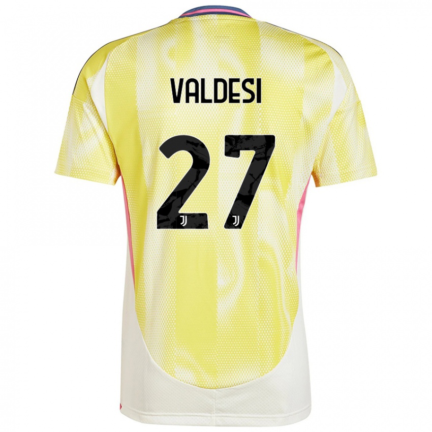 Kinder Andrea Valdesi #27 Solargelb Auswärtstrikot Trikot 2024/25 T-Shirt Österreich