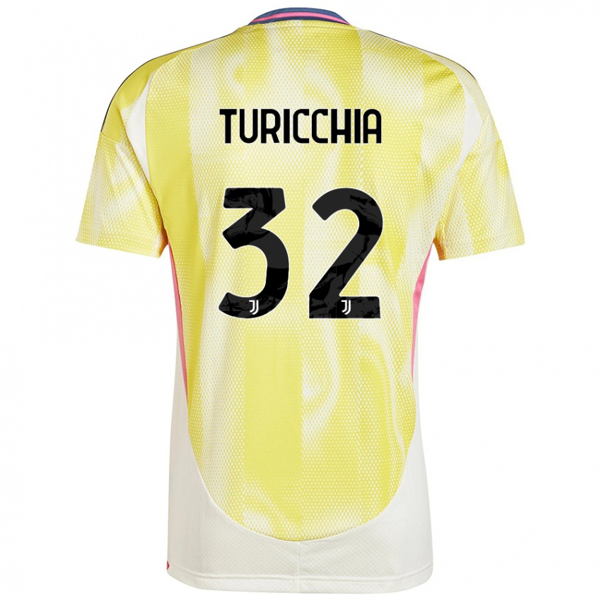 Kinder Riccardo Turicchia #32 Solargelb Auswärtstrikot Trikot 2024/25 T-Shirt Österreich