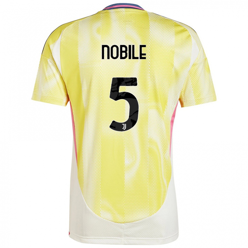 Kinder Riccardo Nobile #5 Solargelb Auswärtstrikot Trikot 2024/25 T-Shirt Österreich