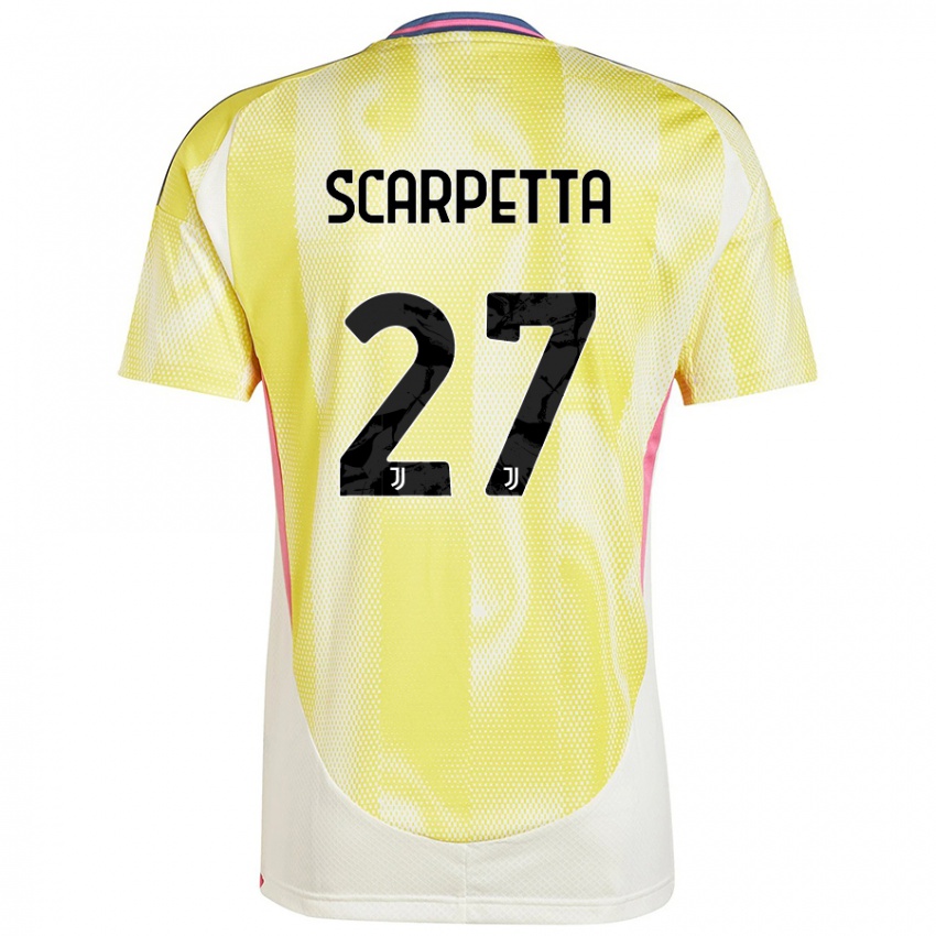 Kinder Jacopo Scarpetta #27 Solargelb Auswärtstrikot Trikot 2024/25 T-Shirt Österreich