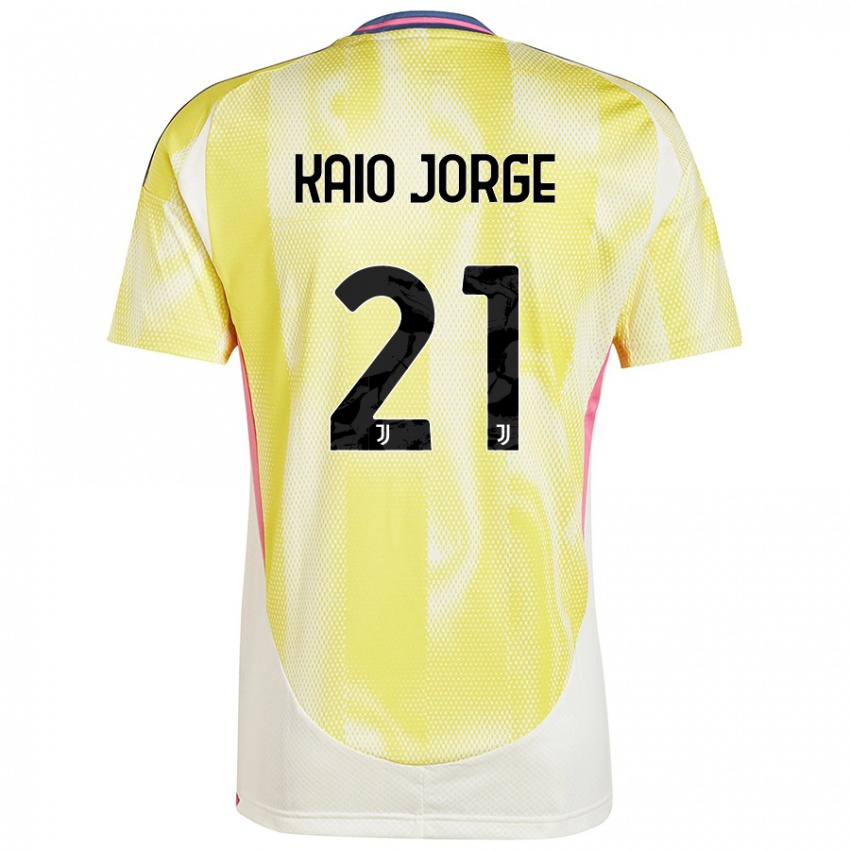 Kinder Kaio Jorge #21 Solargelb Auswärtstrikot Trikot 2024/25 T-Shirt Österreich