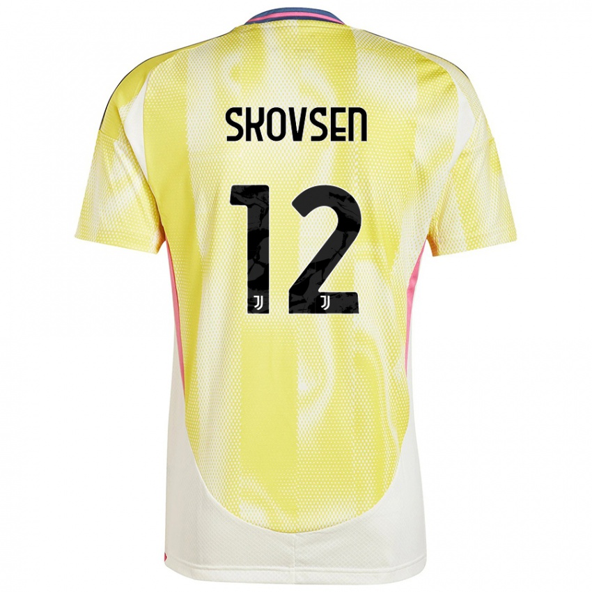 Kinder Matilde Lundorf Skovsen #12 Solargelb Auswärtstrikot Trikot 2024/25 T-Shirt Österreich