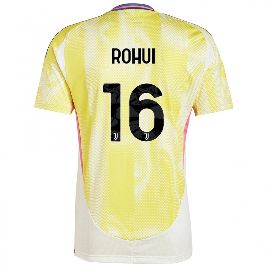 Kinder Jonas Rohui #16 Solargelb Auswärtstrikot Trikot 2024/25 T-Shirt Österreich