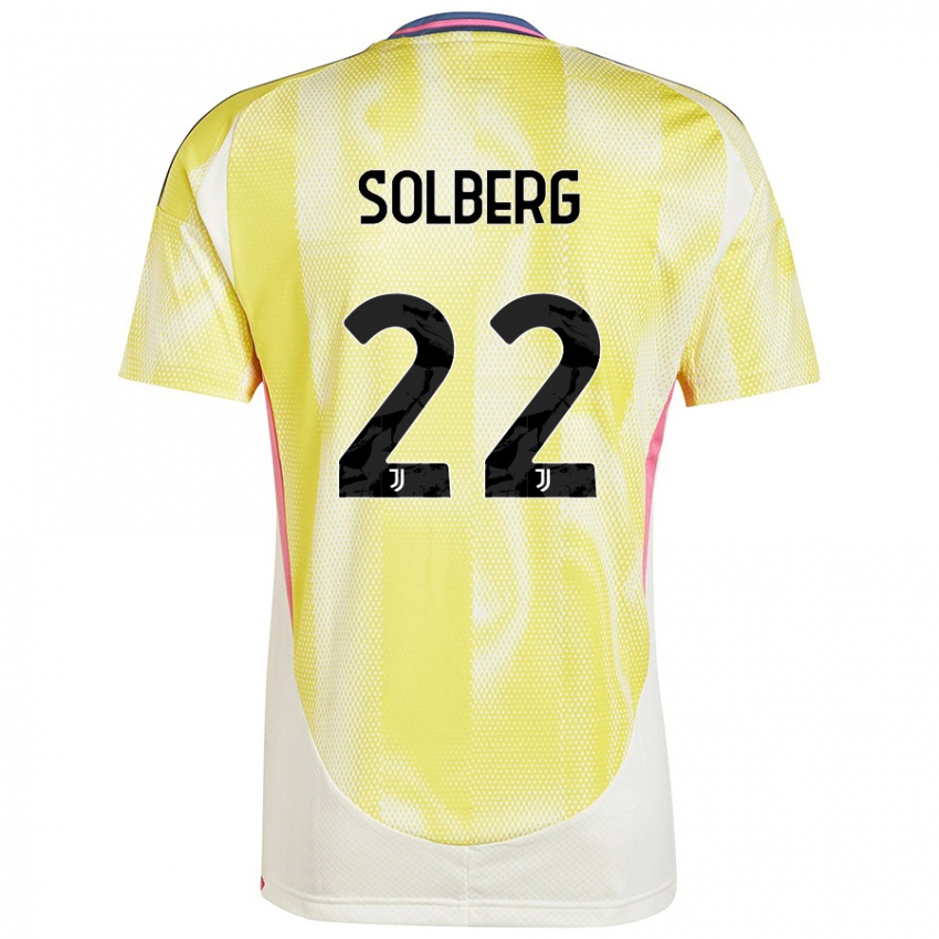 Kinder Elias Solberg #22 Solargelb Auswärtstrikot Trikot 2024/25 T-Shirt Österreich