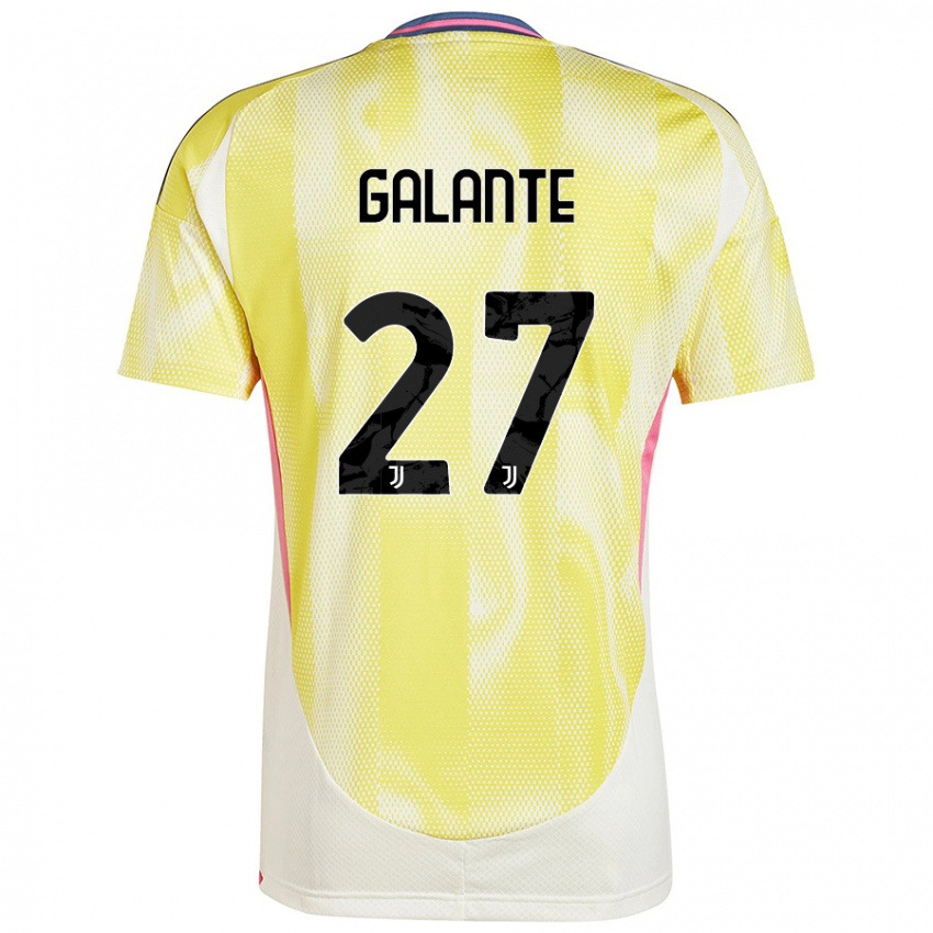 Kinder Tommaso Galante #27 Solargelb Auswärtstrikot Trikot 2024/25 T-Shirt Österreich