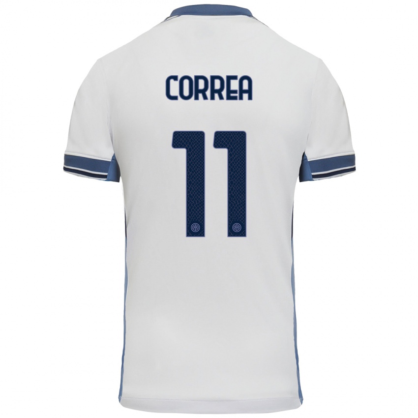 Kinder Joaquin Correa #11 Weißgrau Auswärtstrikot Trikot 2024/25 T-Shirt Österreich