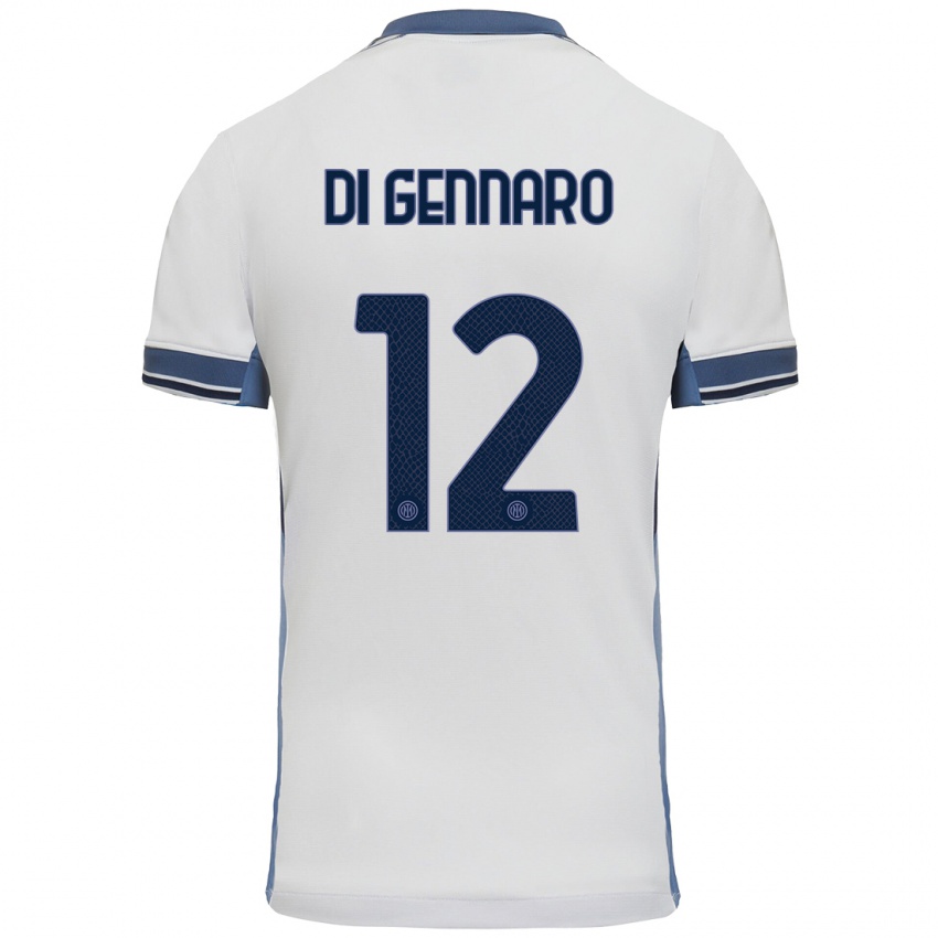 Kinder Raffaele Di Gennaro #12 Weißgrau Auswärtstrikot Trikot 2024/25 T-Shirt Österreich