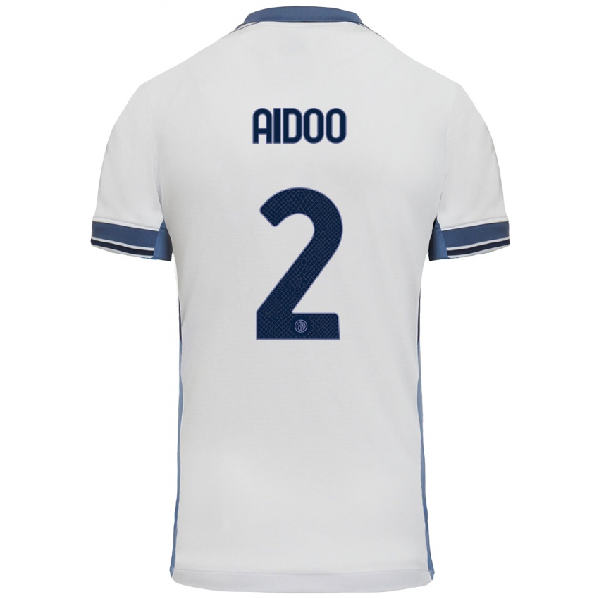 Kinder Mike Aidoo #2 Weißgrau Auswärtstrikot Trikot 2024/25 T-Shirt Österreich