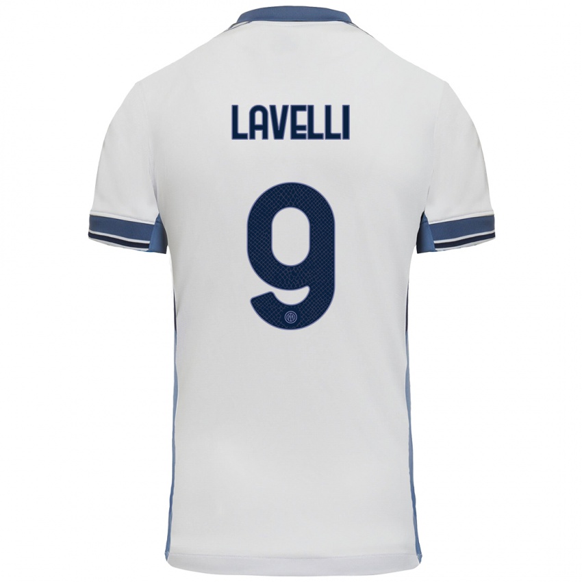 Kinder Matteo Lavelli #9 Weißgrau Auswärtstrikot Trikot 2024/25 T-Shirt Österreich