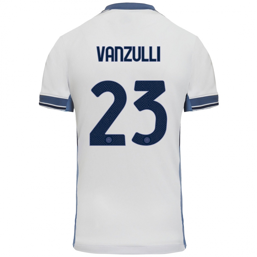 Kinder Marco Vanzulli #23 Weißgrau Auswärtstrikot Trikot 2024/25 T-Shirt Österreich