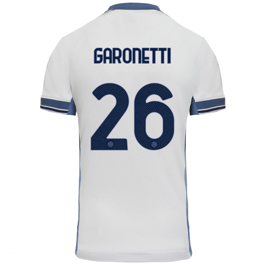 Kinder Gabriele Garonetti #26 Weißgrau Auswärtstrikot Trikot 2024/25 T-Shirt Österreich