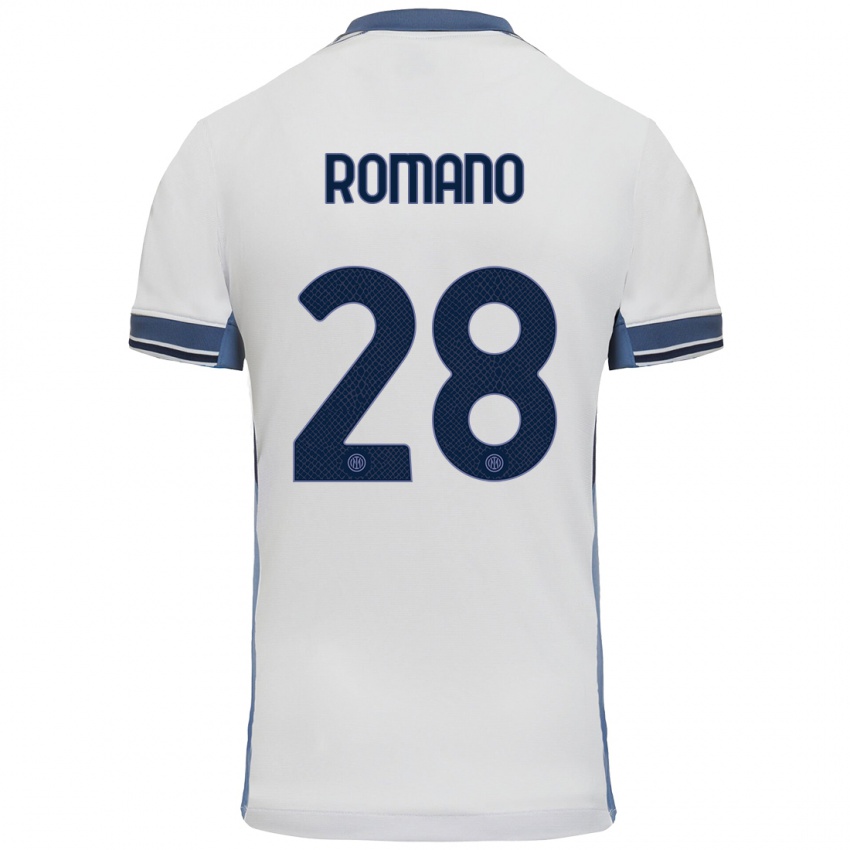 Kinder Thiago Romano #28 Weißgrau Auswärtstrikot Trikot 2024/25 T-Shirt Österreich