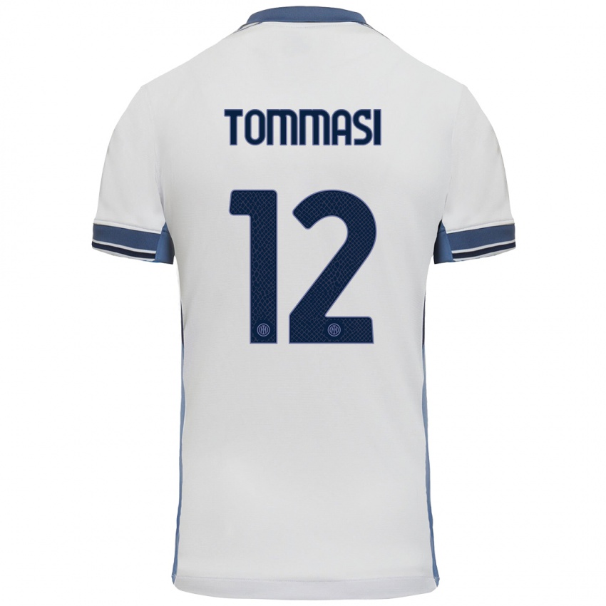 Kinder Francesco Tommasi #12 Weißgrau Auswärtstrikot Trikot 2024/25 T-Shirt Österreich