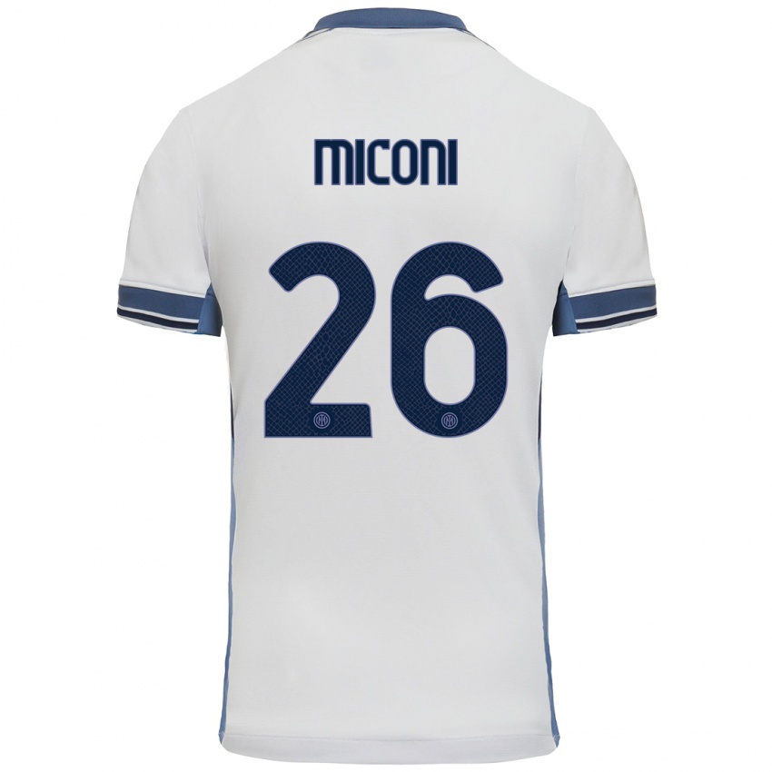 Kinder Riccardo Miconi #26 Weißgrau Auswärtstrikot Trikot 2024/25 T-Shirt Österreich