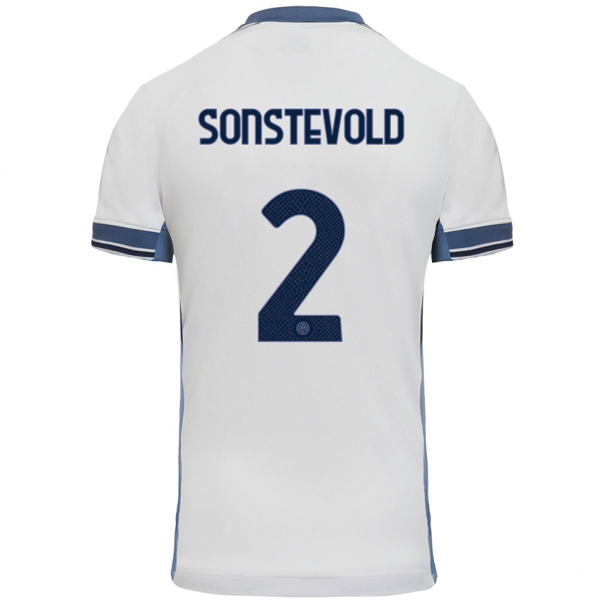 Kinder Anja Sonstevold #2 Weißgrau Auswärtstrikot Trikot 2024/25 T-Shirt Österreich