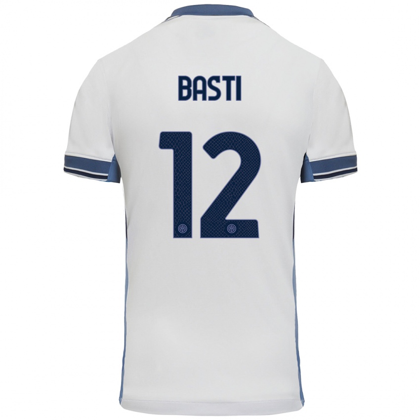 Kinder Matteo Basti #12 Weißgrau Auswärtstrikot Trikot 2024/25 T-Shirt Österreich