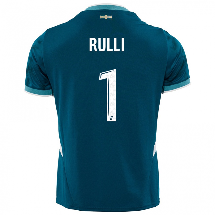 Kinder Gerónimo Rulli #1 Türkisblau Auswärtstrikot Trikot 2024/25 T-Shirt Österreich