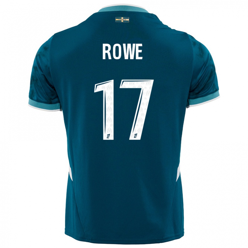 Kinder Jonathan Rowe #17 Türkisblau Auswärtstrikot Trikot 2024/25 T-Shirt Österreich