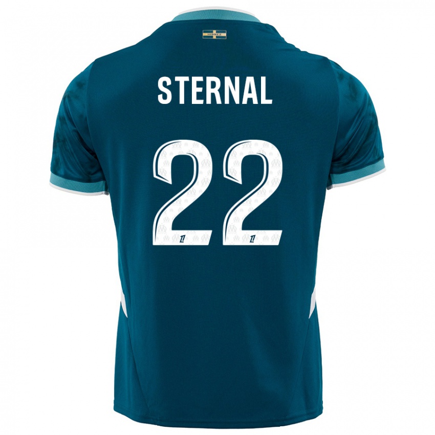 Kinder Enzo Sternal #22 Türkisblau Auswärtstrikot Trikot 2024/25 T-Shirt Österreich